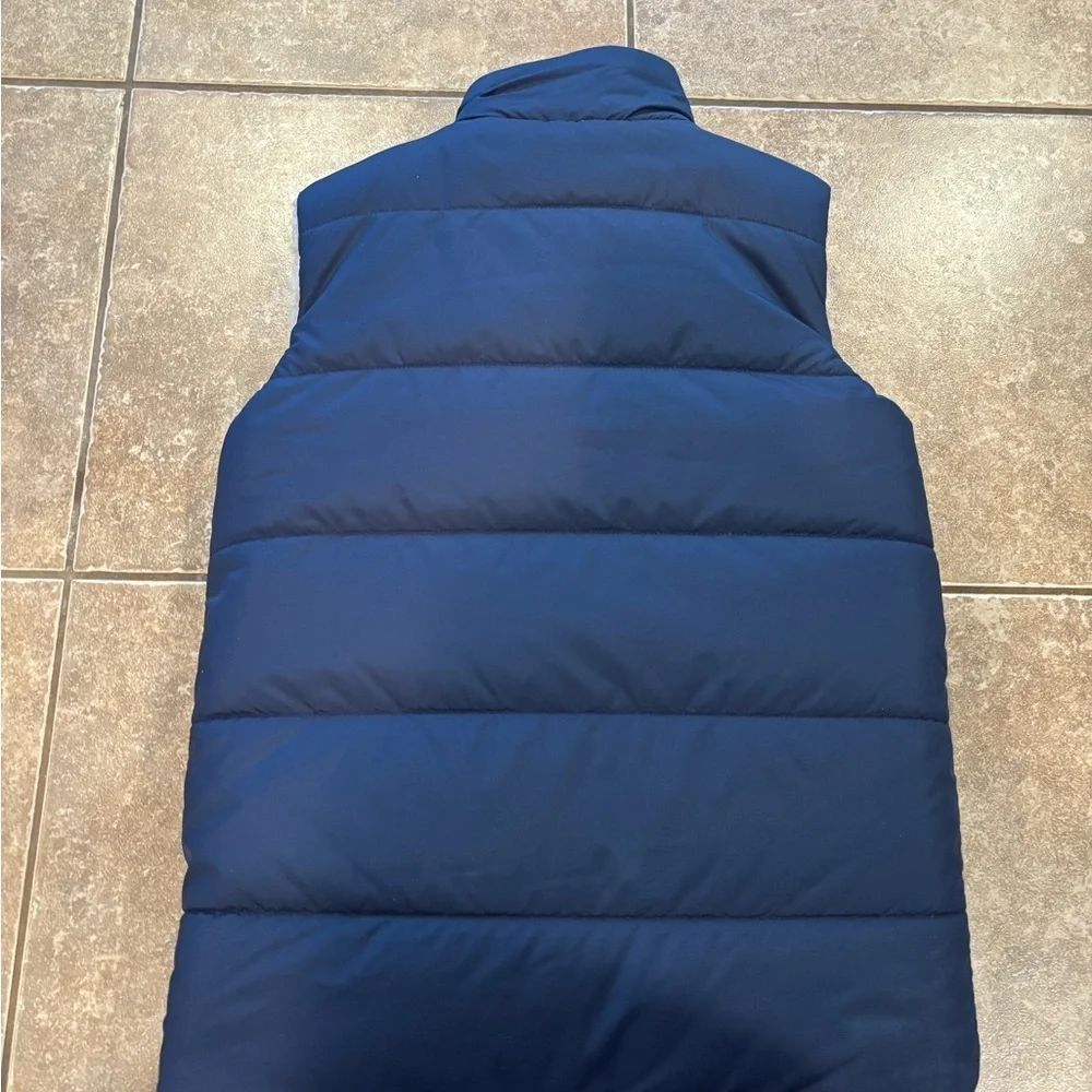 Cody James Navy Blue Puffer Vest with Teal Zipper - Excellent Condition